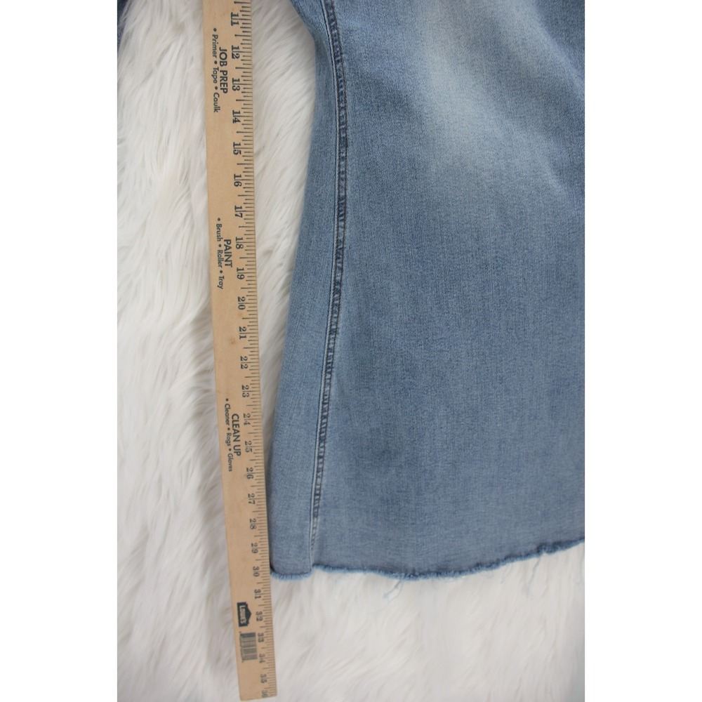 Cato Est 1946 Denim Womens 26W Flare Leg Jeans Brown Patchwork Inset Boho Gypsy - Picture 6 of 12